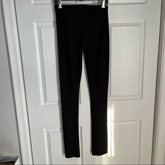 ZARA BLACK ZIPPERED LEGGINGS - Picture 7 of 13